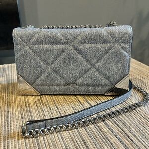 ALDO Denim Blue Quilted Crossbody Bag